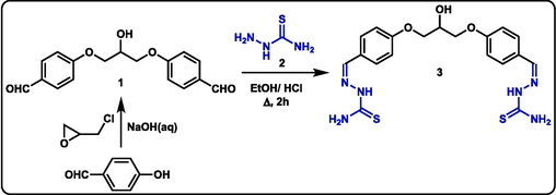 Synthesis of bis-thiosemicarbazone 3.