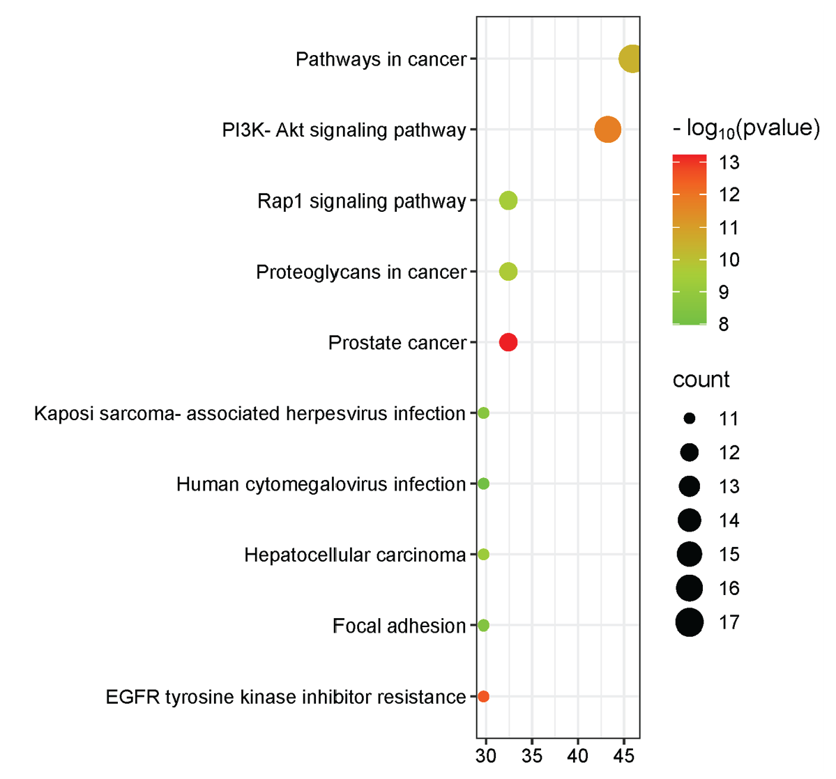 KEGG pathway enrichment analysis.