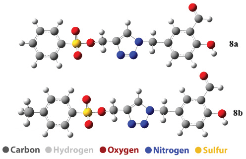 The Optimized structure of 8a and 8b structure.