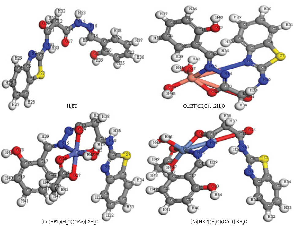 Optimized structure of isolated solid complexes.