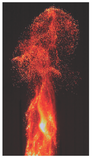 Coal dust flame propagation under high-speed camera.